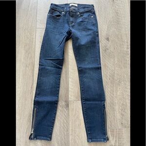 Madewell Skinny Skinny Zip Jeans in Edgewater Wash